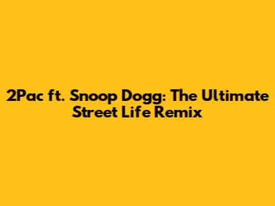 2Pac ft. Snoop Dogg: The Ultimate Street Life Remix