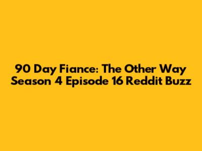 90 Day Fiance: The Other Way Season 4 Episode 16 Reddit Buzz