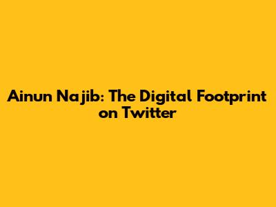 Ainun Najib: The Digital Footprint on Twitter