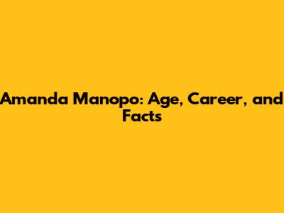 Amanda Manopo: Age, Career, and Facts