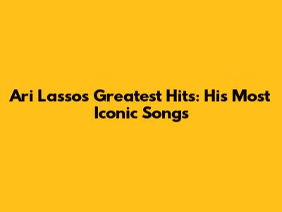 Ari Lasso's Greatest Hits: His Most Iconic Songs