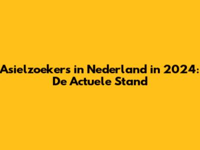 Asielzoekers in Nederland in 2024: De Actuele Stand
