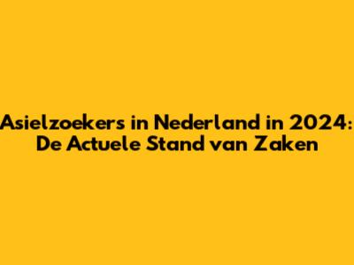 Asielzoekers in Nederland in 2024: De Actuele Stand van Zaken