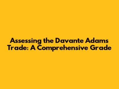 Assessing the Davante Adams Trade: A Comprehensive Grade