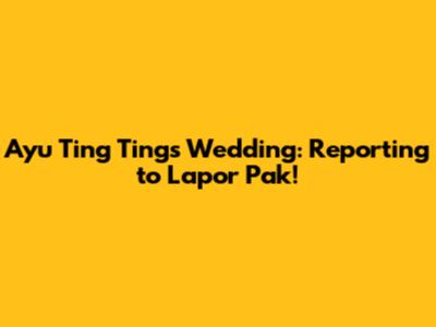 Ayu Ting Ting's Wedding: Reporting to 'Lapor Pak!'