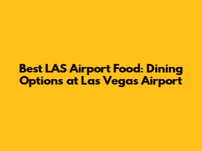Best LAS Airport Food: Dining Options at Las Vegas Airport