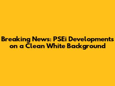 Breaking News: PSEi Developments on a Clean White Background