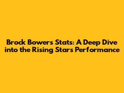 Brock Bowers Stats: A Deep Dive into the Rising Star's Performance