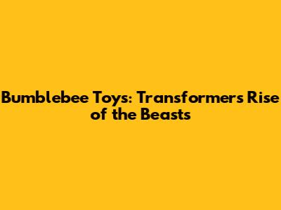 Bumblebee Toys: Transformers Rise of the Beasts