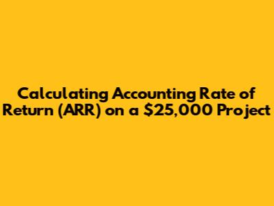 Calculating Accounting Rate of Return (ARR) on a $25,000 Project
