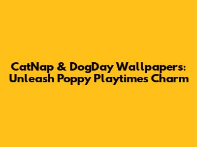 CatNap & DogDay Wallpapers: Unleash Poppy Playtime's Charm