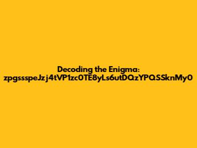 Decoding the Enigma: zpgssspeJzj4tVP1zc0TE8yLs6utDQzYPQSSknMy0