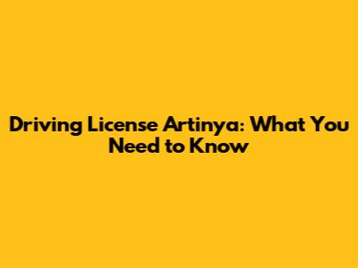 Driving License Artinya: What You Need to Know