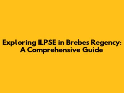 Exploring ILPSE in Brebes Regency: A Comprehensive Guide