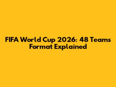 FIFA World Cup 2026: 48 Teams Format Explained