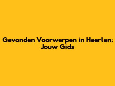 Gevonden Voorwerpen in Heerlen: Jouw Gids