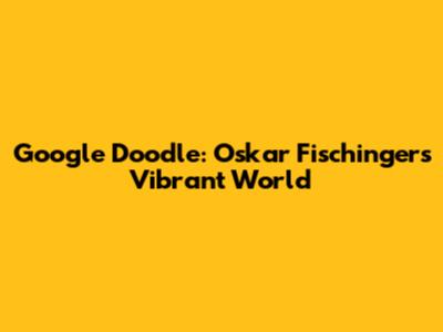 Google Doodle: Oskar Fischinger's Vibrant World