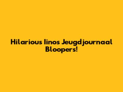 Hilarious Iinos Jeugdjournaal Bloopers!