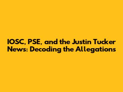 IOSC, PSE, and the Justin Tucker News: Decoding the Allegations