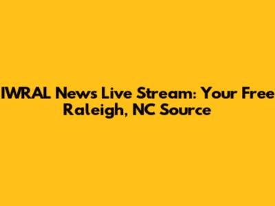 IWRAL News Live Stream: Your Free Raleigh, NC Source