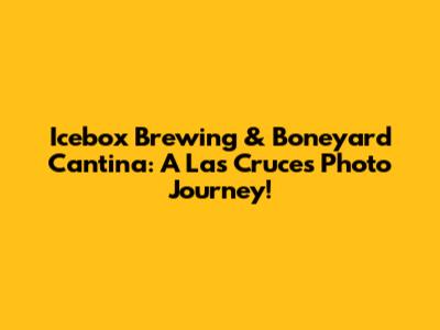 Icebox Brewing & Boneyard Cantina: A Las Cruces Photo Journey!