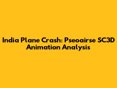 India Plane Crash: Pseoairse SC3D Animation Analysis