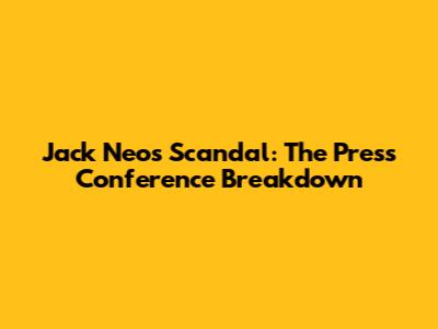 Jack Neo's Scandal: The Press Conference Breakdown