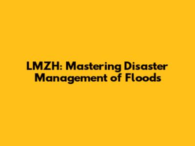LMZH: Mastering Disaster Management of Floods