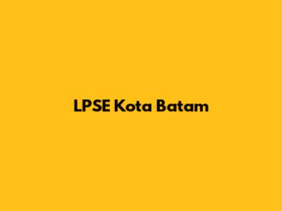 LPSE Kota Batam