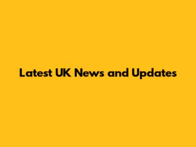 Latest UK News and Updates