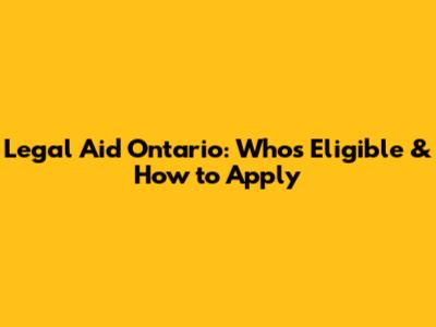 Legal Aid Ontario: Who's Eligible & How to Apply