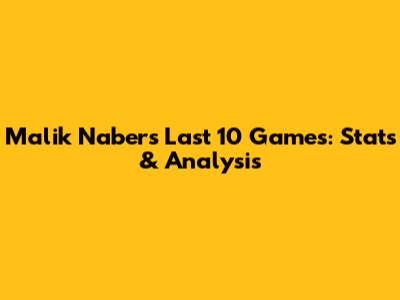 Malik Nabers' Last 10 Games: Stats & Analysis