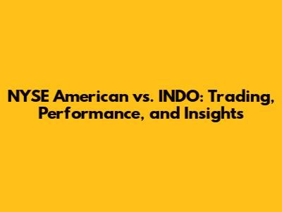 NYSE American vs. INDO: Trading, Performance, and Insights