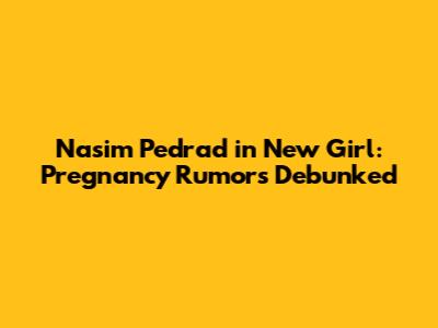 Nasim Pedrad in New Girl: Pregnancy Rumors Debunked