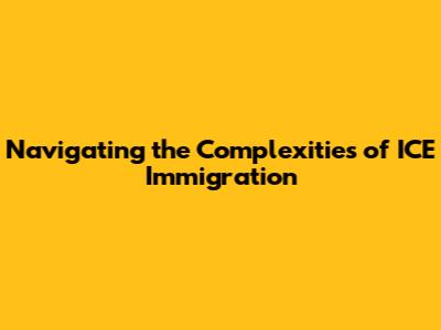 Navigating the Complexities of ICE Immigration