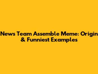 News Team Assemble Meme: Origin & Funniest Examples