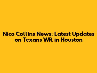 Nico Collins News: Latest Updates on Texans WR in Houston