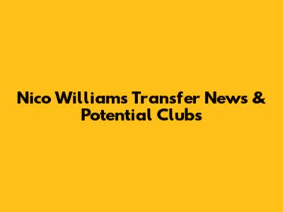 Nico Williams Transfer News & Potential Clubs