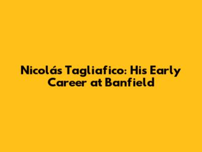 Nicolás Tagliafico: His Early Career at Banfield