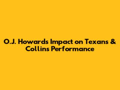 O.J. Howard's Impact on Texans & Collins' Performance