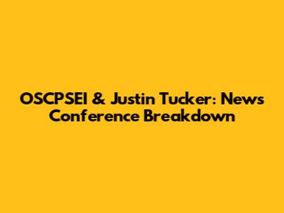 OSCPSEI & Justin Tucker: News Conference Breakdown