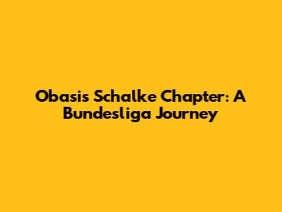 Obasi's Schalke Chapter: A Bundesliga Journey