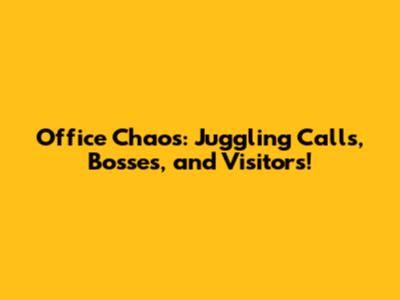 Office Chaos: Juggling Calls, Bosses, and Visitors!