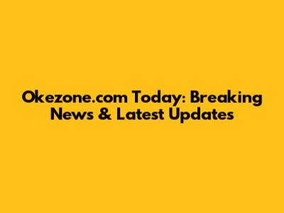 Okezone.com Today: Breaking News & Latest Updates