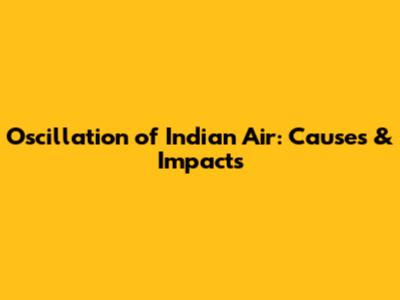 Oscillation of Indian Air: Causes & Impacts