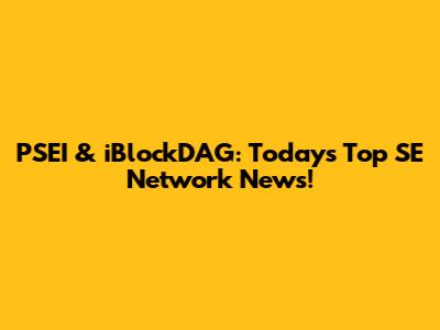 PSEI & iBlockDAG: Today's Top SE Network News!