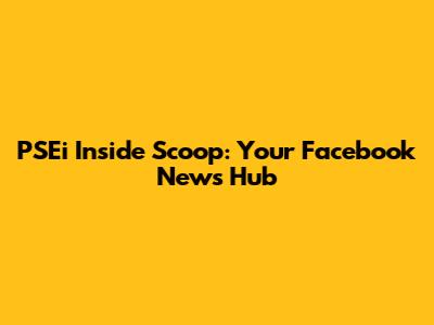 PSEi Inside Scoop: Your Facebook News Hub