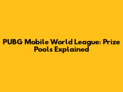 PUBG Mobile World League: Prize Pools Explained