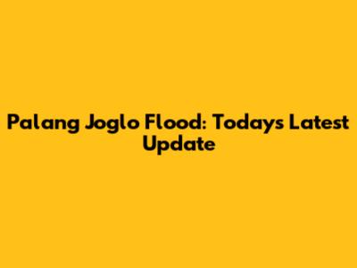 Palang Joglo Flood: Today's Latest Update