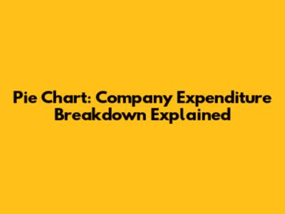 Pie Chart: Company Expenditure Breakdown Explained